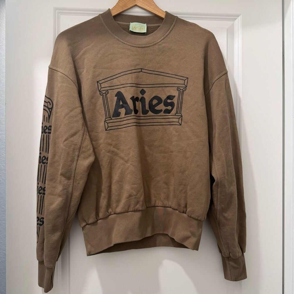 Aries Womens Ancient Column Temple Print Sweater Size S